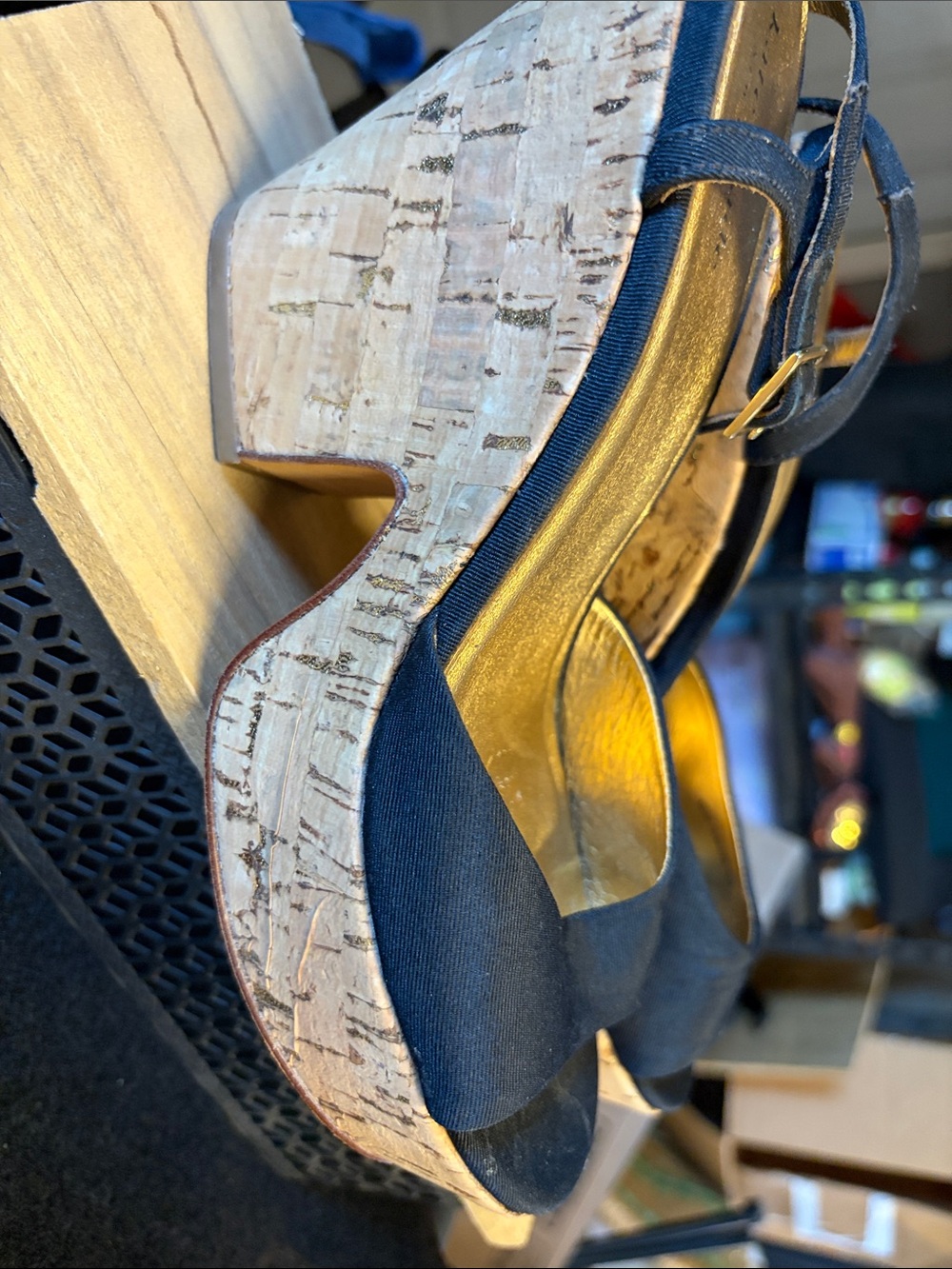 kate spade Cork Platform Wedge Sandals